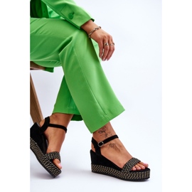 Sandalias Clasicas Mujer Cuña Negro Malmo 6