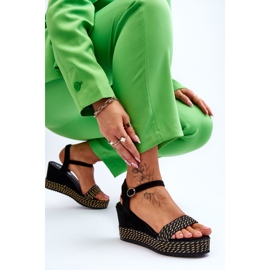 Sandalias Clasicas Mujer Cuña Negro Malmo 5