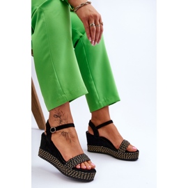 Sandalias Clasicas Mujer Cuña Negro Malmo 7