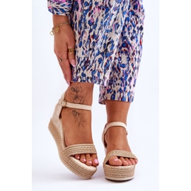 Sandalias Clasicas Mujer Cuña Beige Malmo marrón 1