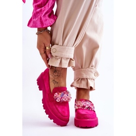 FB2 Mocasines Mujer Plataforma Adornos Fucsia Brenda rosado 1 FB2 Mocasines Mujer Plataforma Adornos Fucsia Brenda rosado 1