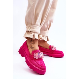 FB2 Mocasines Mujer Plataforma Adornos Fucsia Brenda rosado 2 FB2 Mocasines Mujer Plataforma Adornos Fucsia Brenda rosado 2