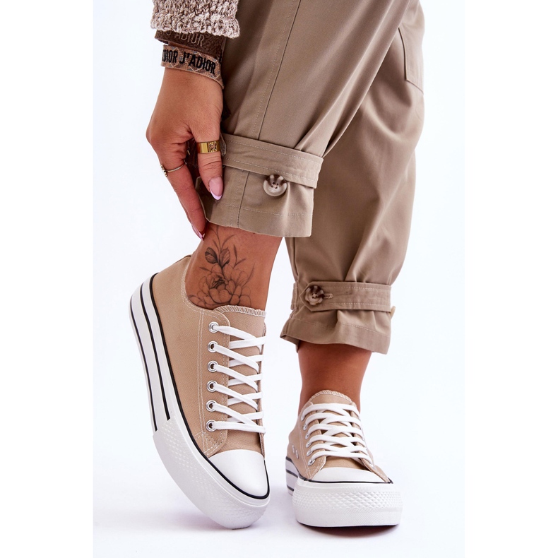 FB2 Zapatillas De Mujer En Una Plataforma Chunky Beige Ember 1