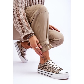 Zapatillas De Mujer En Una Plataforma Chunky Ember Beige Y Negro 5