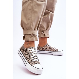 Zapatillas De Mujer En Una Plataforma Chunky Ember Beige Y Negro 3