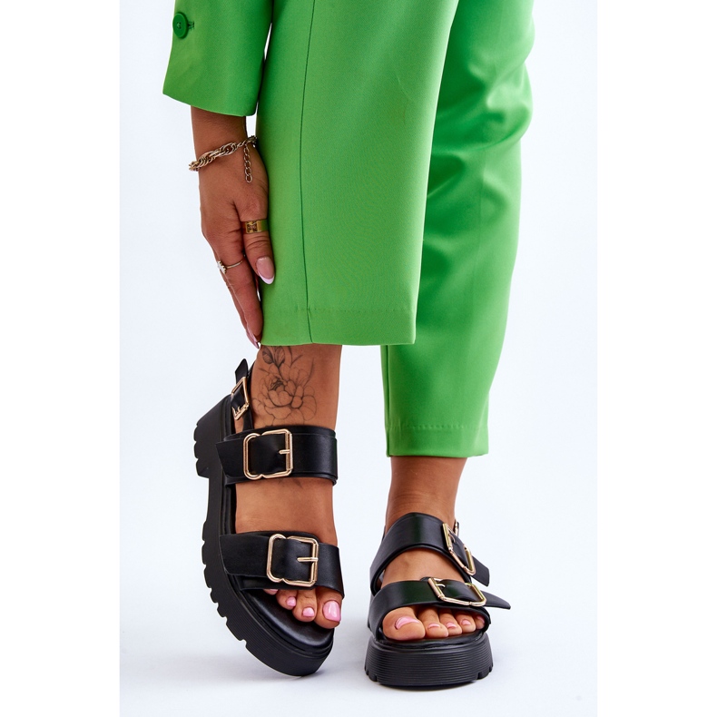 FB2 Sandalias Piel Cómodas Negras Alayah negro 1