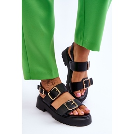 FB2 Sandalias Piel Cómodas Negras Alayah negro 3
