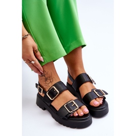 FB2 Sandalias Piel Cómodas Negras Alayah negro 8