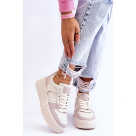 Bexley Mujer Plataforma Alta Deportivas Beige Claro 1
