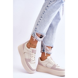 Bexley Mujer Plataforma Alta Deportivas Beige Claro 3