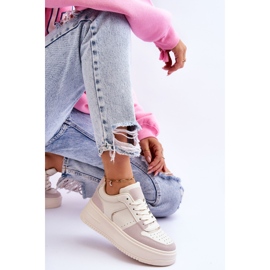 Bexley Mujer Plataforma Alta Deportivas Beige Claro 6
