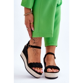 Sandalias Clásicas Ante Cuña Negro Denisse 1 Sandalias Clásicas Ante Cuña Negro Denisse 1