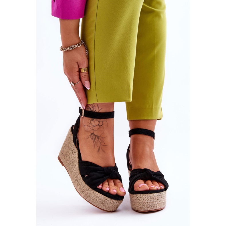 Sandalias Mujer Cuña Negras Kendall negro 1