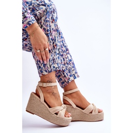 Sandalias Mujer Cuña Beige Kendall marrón 5