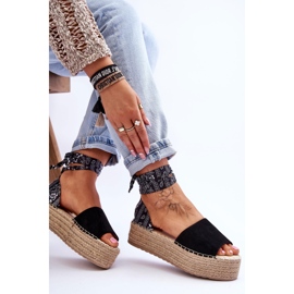 Sandalias Cuña Ante Livia Negro 6