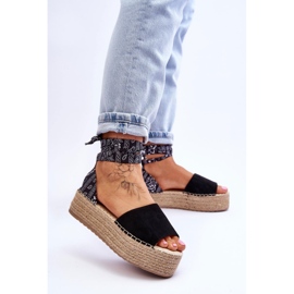 Sandalias Cuña Ante Livia Negro 2