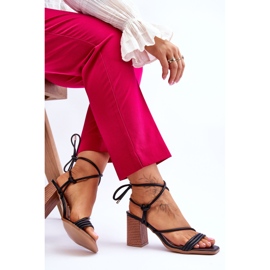 Sandalias Mujer Piel Con Tacón Negro Seyna 7