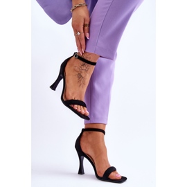 Sandalias Tacón Mujer Ante Negro Rousses 2