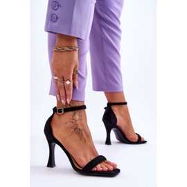 Sandalias Tacón Mujer Ante Negro Rousses 3