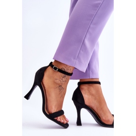 Sandalias Tacón Mujer Ante Negro Rousses 6