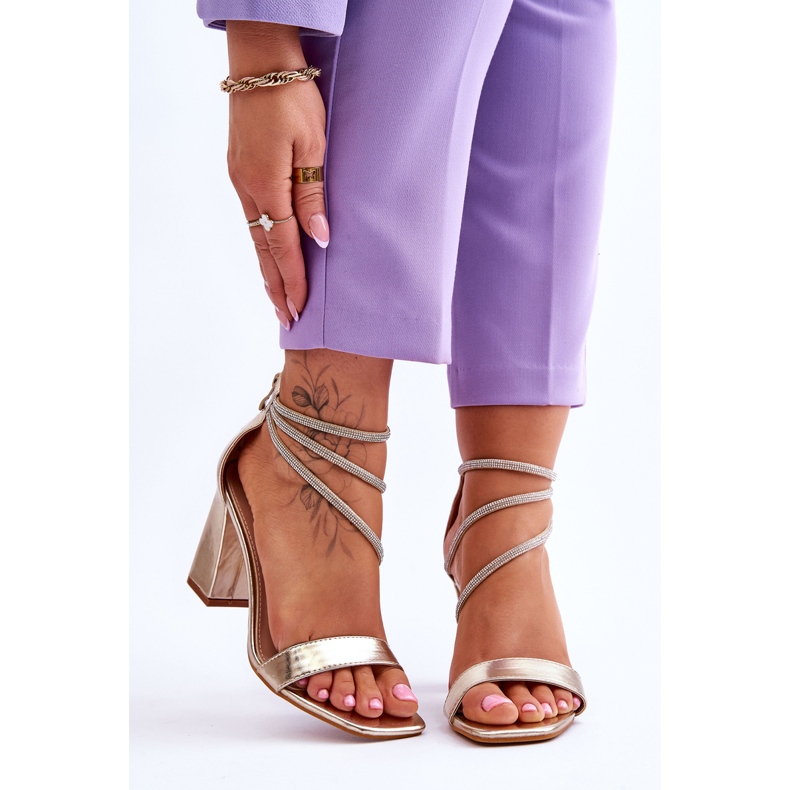 Sandalias De Moda Con Circonitas Carma Doradas dorado 1