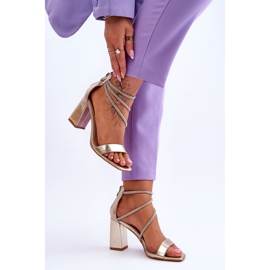 Sandalias De Moda Con Circonitas Carma Doradas dorado 5