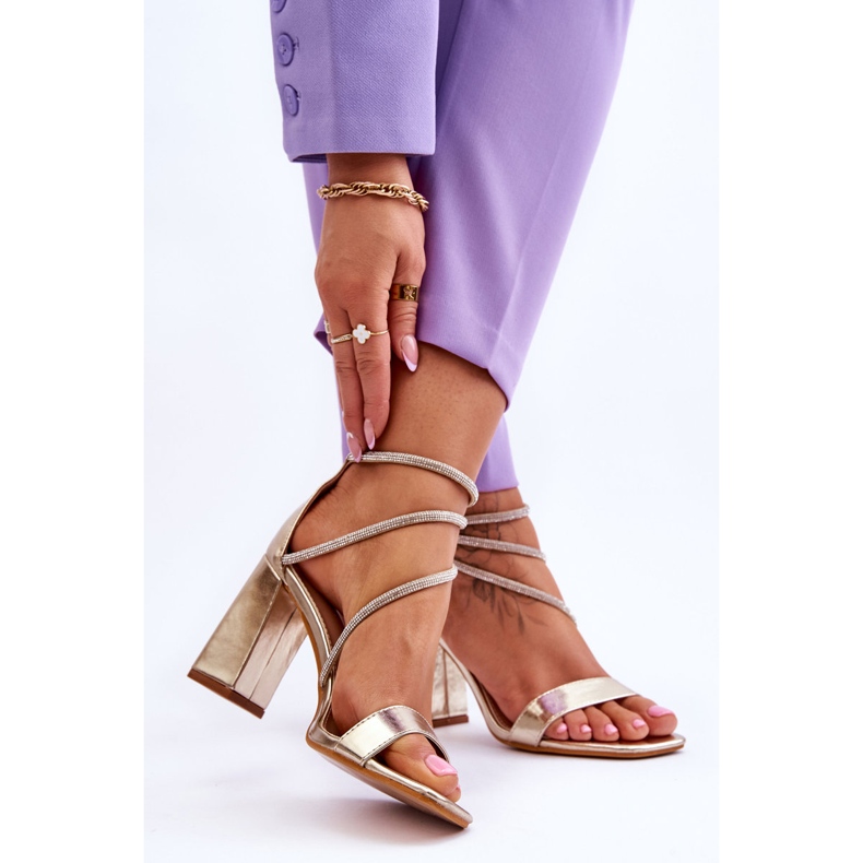 Sandalias De Moda Con Circonitas Carma Doradas dorado 2