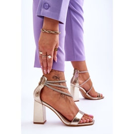 Sandalias De Moda Con Circonitas Carma Doradas dorado 4