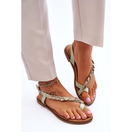 Sandalias Mujer Con Tiras Verde Alamis 1 Sandalias Mujer Con Tiras Verde Alamis 1