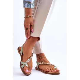 Sandalias Mujer Con Tiras Verde Alamis 3