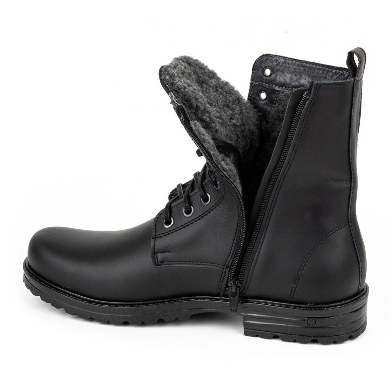 Polbut Botas Chelsea militares de piel polaca para hombre 2118S, negro 1