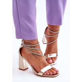 Sandalias De Moda Con Circonitas Carma Doradas dorado 6