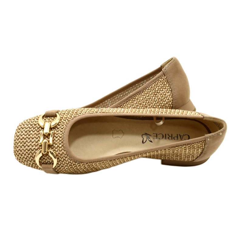 Bailarinas de mujer Caprice 9-22503-20 311 Corteza Peine beige 6