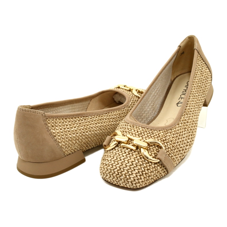 Bailarinas de mujer Caprice 9-22503-20 311 Corteza Peine beige 4