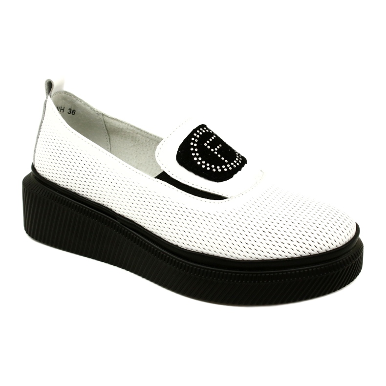 Filippo Zapatos de mujer de cuero con estilo blanco DP4572/23 WH 1 Filippo Zapatos de mujer de cuero con estilo blanco DP4572/23 WH 1
