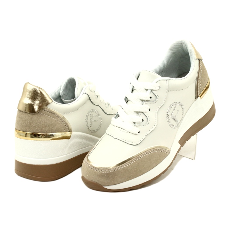 Filippo DP4660/23 WH BE Calzado deportivo con cordones de mujer Blanco y Beige 4 Filippo DP4660/23 WH BE Calzado deportivo con cordones de mujer Blanco y Beige 4