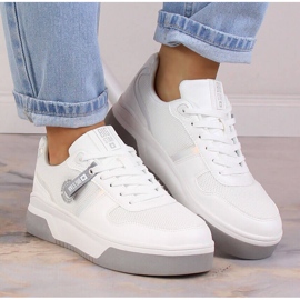 Deportivas de mujer con cordones blancas Big Star LL274A024 blanco 3