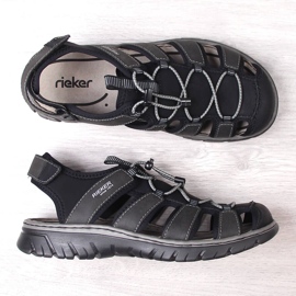 Sandalias hombre Rieker 26770-00 cómodas negras integradas negro 12
