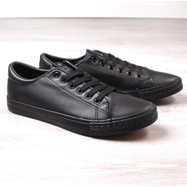 Zapatillas News 1500 de piel sintética negra negro 2