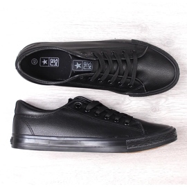 Zapatillas News 1500 de piel sintética negra negro 3