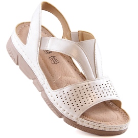 Evento Cómodas sandalias de mujer sin cordones con banda elástica Unisoft 5771 beige 1