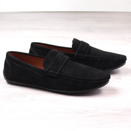 Mocasines slip-on hombre ante negro McKeylor 2259 2
