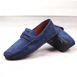 Mocasines slip-on hombre ante azul marino McKeylor 2259 4