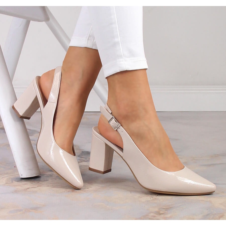 Sandalias mujer charol beige Sergio Leone SK162 1