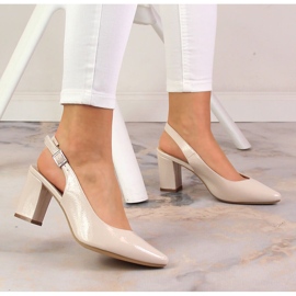 Sandalias mujer charol beige Sergio Leone SK162 2