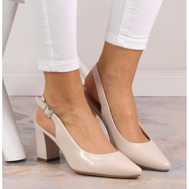 Sandalias mujer charol beige Sergio Leone SK162 3