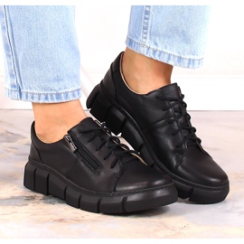 Zapatos mujer comodos piel negro Helios 413 4