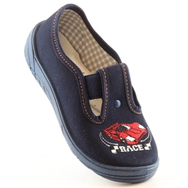 Pantuflas de niños para la escuela infantil Nazo N017ADW azul 1