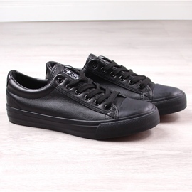 Sneakers de hombre News 1200 en polipiel negra negro 2