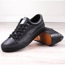 Sneakers de hombre News 1200 en polipiel negra negro 4